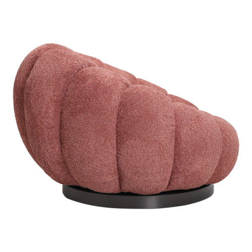 Nester pakoworld swivel armchair boucle fabric in rotten apple color 98x97x69cm Nester pakoworld swivel armchair boucle fabric in rotten apple color 98x97x69cm