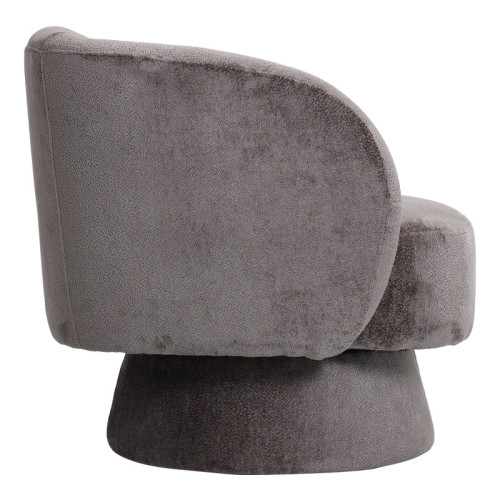 Kreslo pakoworld swivel armchair fabric in dark grey color 78x81x77cm