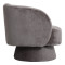 Kreslo pakoworld swivel armchair fabric in dark grey color 78x81x77cm
