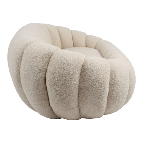 2-seater sofa Yannick pakoworld boucle beige fabric 148x92x62cm