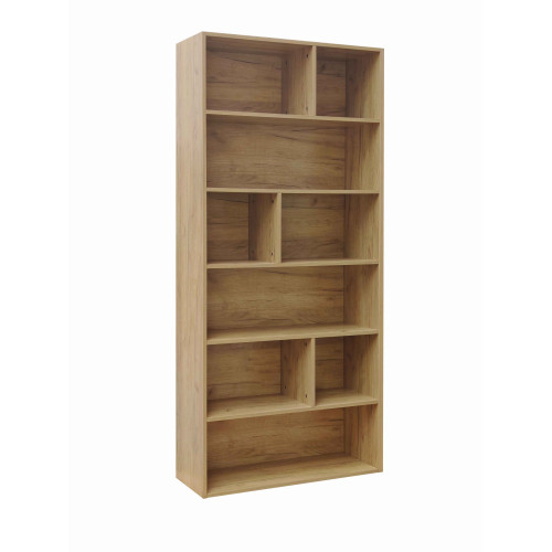 Bookcase Evergin pakoworld with drawers mdf in oak color 80x30x180cm