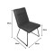 Essential chair pakoworld chaki fabric-black metal leg 54x59x89cm