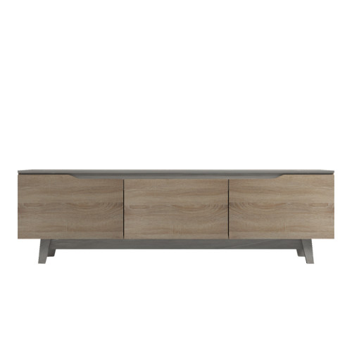 Kasandra pakoworld TV cabinet in beige marble-sonoma shade 180x35x48.5cm