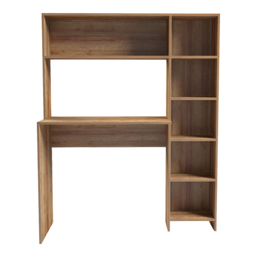 Janson pakoworld desk with bookcase in oak shade 113.2x40x141.8cm