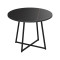 Sarah I table pakoworld in black marble with black metal legs D100x76cm