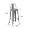 Bar stool with backrest Utopia pakoworld metal green 42x42x97cm