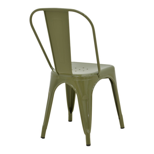 Utopia chair pakoworld metal in olive green color 44x44x85cm