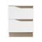 Bedside table Verena II pakoworld in white-sonoma 40x40x50cm