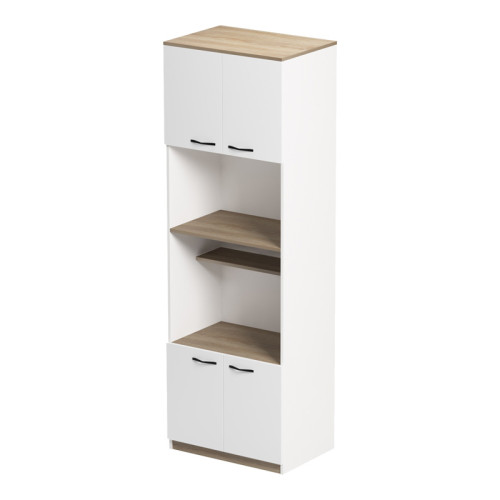 Rowan pakoworld kitchen cabinet in white-sonoma shade 60x42x182cm