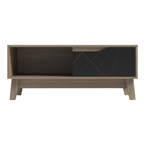 Judas pakoworld coffee table in black marble-sonoma shade 90x45x38.5cm