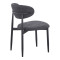 Folegio pakoworld chair, anthracite-colored, with black legs, 59x50x75cm
