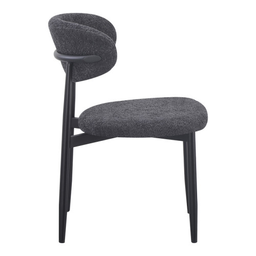 Folegio pakoworld chair, anthracite-colored, with black legs, 59x50x75cm
