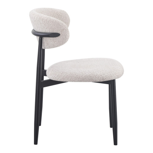 Folegio pakoworld chair, cream-colored, with black legs, 59x50x75cm