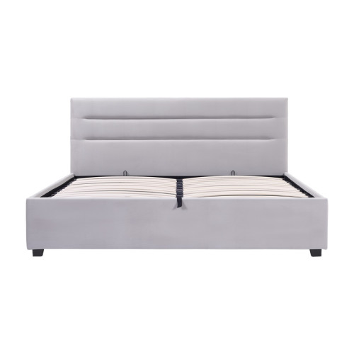 Molito pakoworld velvet bed in gray shade with storage space 150x200cm Molito pakoworld velvet bed in gray shade with storage space 150x200cm