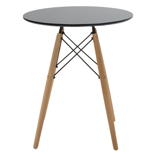 Julita pakoworld table MDF black and natural beech wood D60x73cm