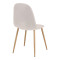 Dining chair Bella pakoworld light grey fabric and natural color metal leg 43.5x52x89cm