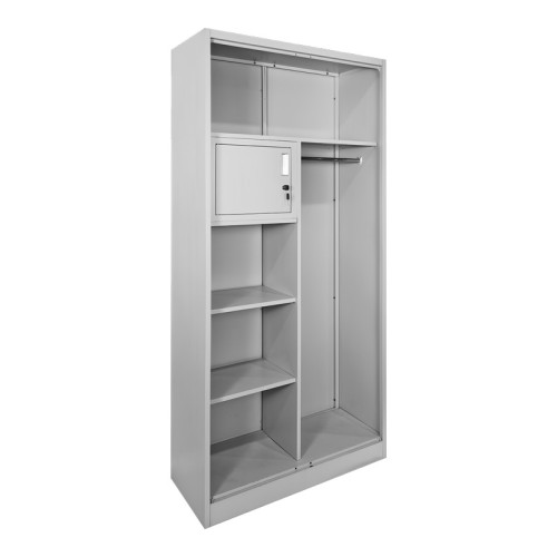 Zogi pakoworld metal cabinet with partition in light gray color 90x45x180cm Zogi pakoworld metal cabinet with partition in light gray color 90x45x180cm