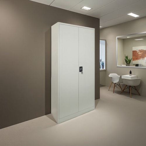 Ugren pakoworld metal cabinet in light gray color 90x40x180cm