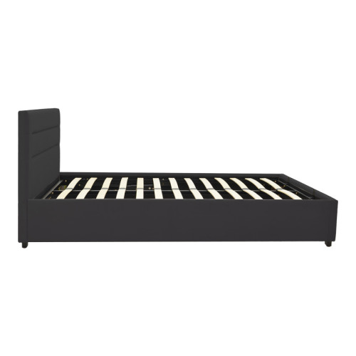 Molito pakoworld velvet bed in black shade with storage space 120x200cm Molito pakoworld velvet bed in black shade with storage space 120x200cm