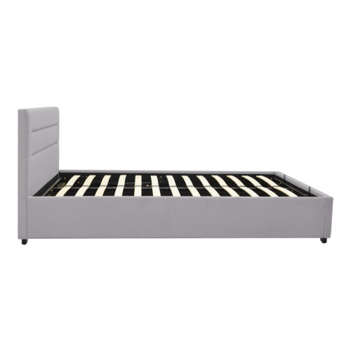 Molito pakoworld velvet bed in gray shade with storage space 120x200cm Molito pakoworld velvet bed in gray shade with storage space 120x200cm