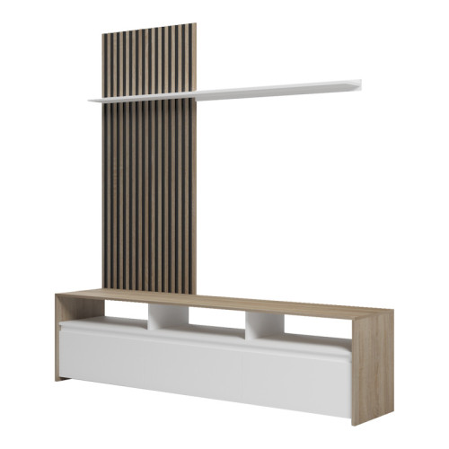 Delfina pakoworld living room set in sonoma and white color 190x40x199.5cm