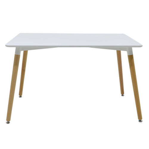 Dining table Natali MDF top white-natural legs 120x80x76cm