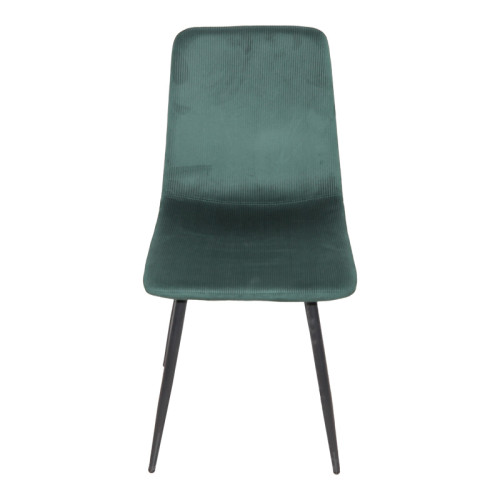 Grato chair pakoworld in olive green fabric-black metal leg 45.5x53.5x88.5cm