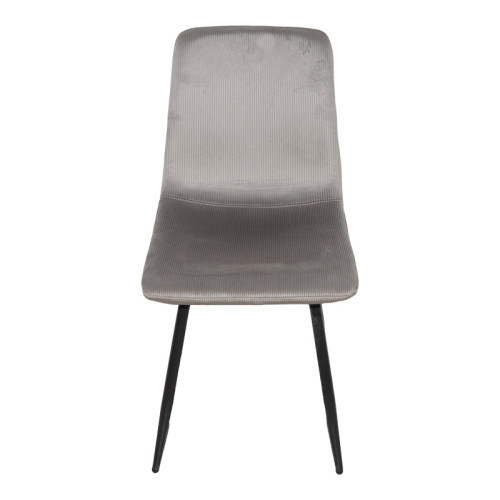 Grato chair pakoworld grey fabric-black metal leg 45.5x53.5x88.5cm