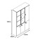 Oscar pakoworld professional office cabinet in walnut-anthracite shade 120x40x200cm