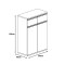 Oscar pakoworld professional office cabinet in walnut-anthracite shade 80x40x120cm