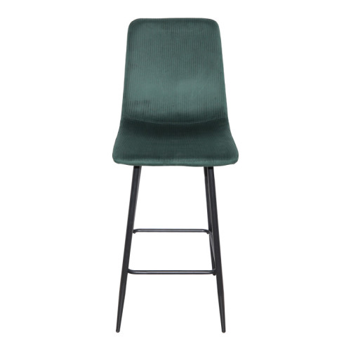 Grato bar-stool pakoworld olive green fabric-black metal leg 43.5x55x114cm