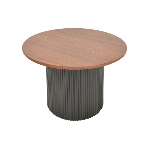 Dovel pakoworld coffee table mdf in walnut-black shade D70x40cm