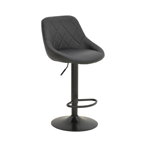 Boronez pakoworld folding bar stool black pu-with black base 47x49x112cm