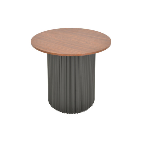 Dovel pakoworld side table mdf in walnut -black shade D50x45cm