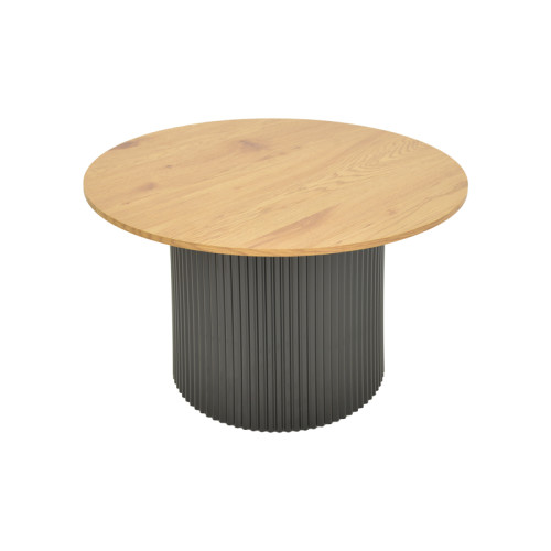 Dovel pakoworld coffee table mdf in sonoma-black shade D70x40cm