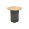 Dovel pakoworld side table mdf in sonoma-black shade D50x45cm