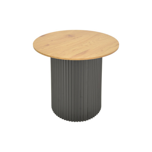 Dovel pakoworld side table mdf in sonoma-black shade D50x45cm