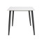 Gustas I table pakoworld white marble sintered stone-black metal 80x80x76cm
