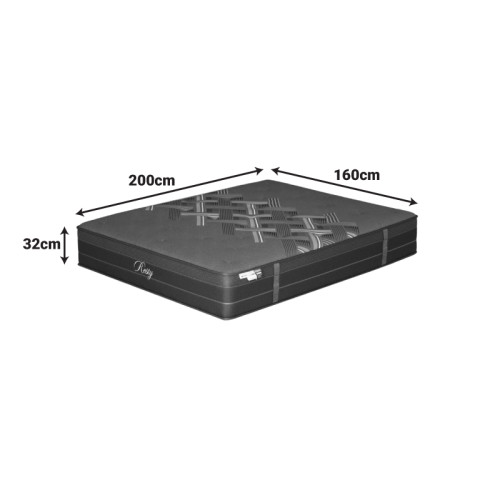 Resty Pakoworld single-sided pocket spring mattress with integrated euro top 26cm 160x200cm