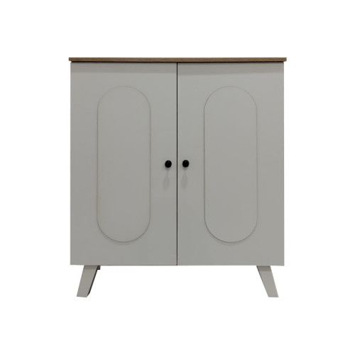 Shoe rack-cabinet Cathi pakoworld in white-sonoma shade 80x34x95cm