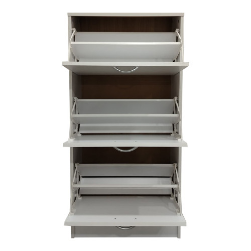 Shoe rack Savaz pakoworld in white 60x24x114cm