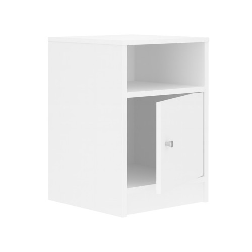 Foly pakoworld bedside table with a cabinet in white 40x40x50cm