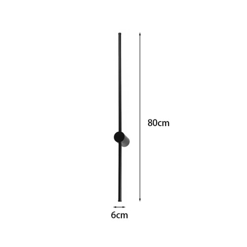 Wall led light Eftenbo pakoworld in black color D8x80cm Wall led light Eftenbo pakoworld in black color D8x80cm