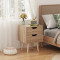 Selma bedside table pakoworld in natural color 29.7x29.7x45cm
