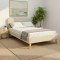 LumiLux pakoworld bed beige fabric, 160x200cm