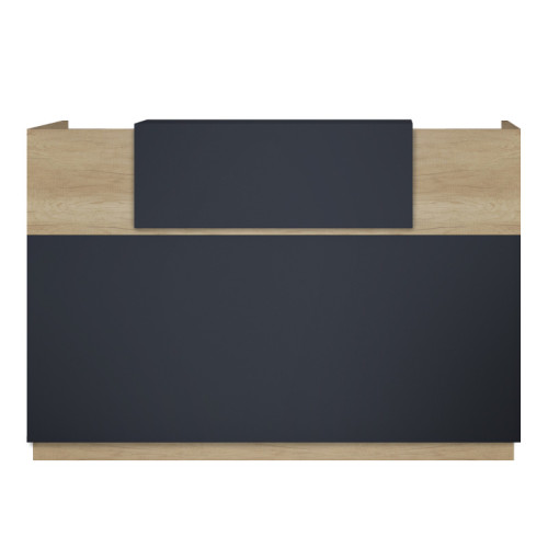 Reception Lotus pakoworld in oak -  dark grey color 200x70x110cm