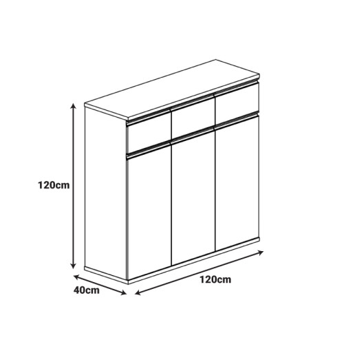 Professional office cabinets Oscar pakoworld walnut-anthracite 240x40x120cm