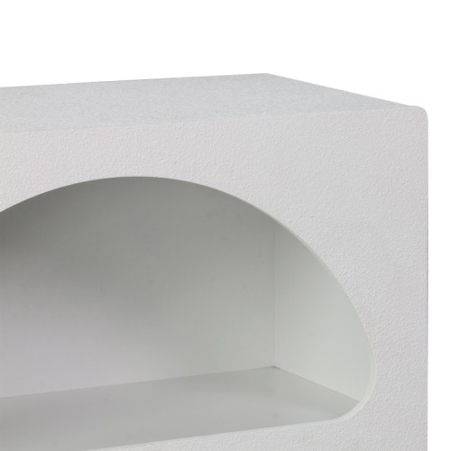 Bookcase Emersi pakoworld mdf in white color 70x35x100cm