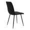 Noor chair pakoworld black fabric and metal leg 44x53x86cm
