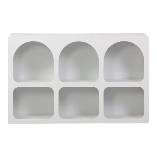 Buffet Emersi pakoworld with shelves mdf in white color 120x35x76cm
